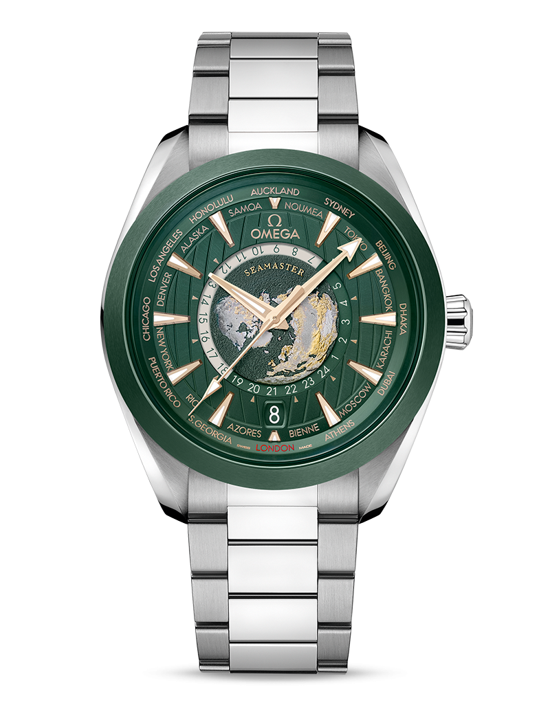 OMEGA SEAMASTER AQUA TERRA 150 M CO‑AXIAL MASTER CHRONOMETER GMT WORLDTIMER 43 MM