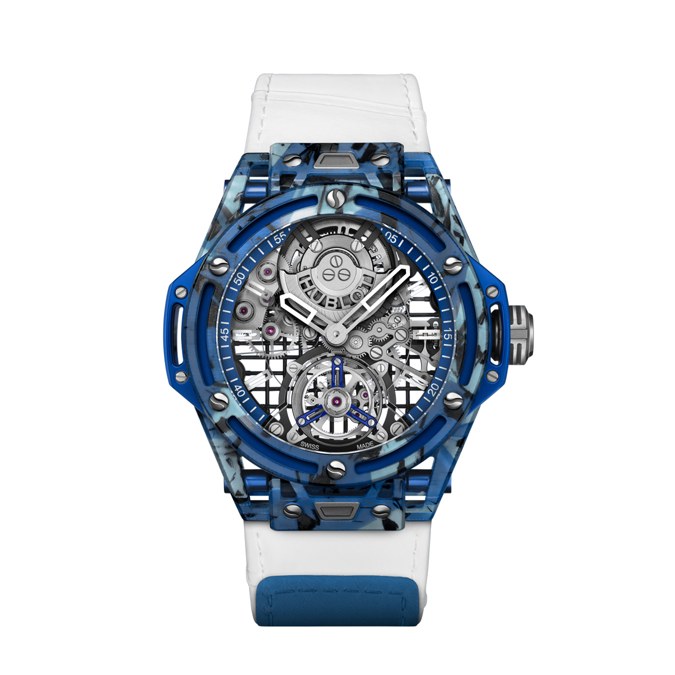 HUBLOT Big Bang Tourbillon Novak Djokovic Goat Edition Bleu